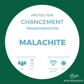 Bracelet en Malachite AAA - Changement et Détermination
