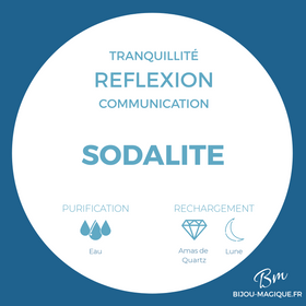 Bracelet en Sodalite A - Communication et Reflexion