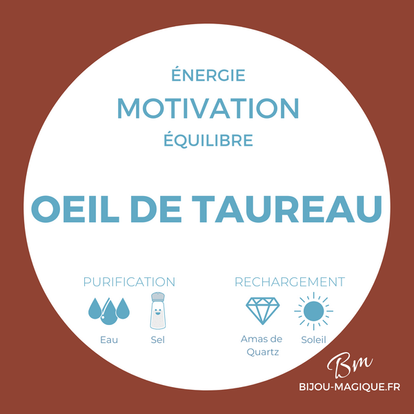 Bracelet en Oeil de Taureau A - Motivation et Energie - Pierres naturelles - Bijou-magique.fr