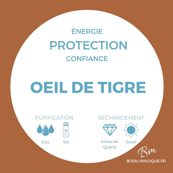 Bracelet en Oeil de Tigre A - Courage et Confiance - Pierres naturelles - Bijou-magique.fr
